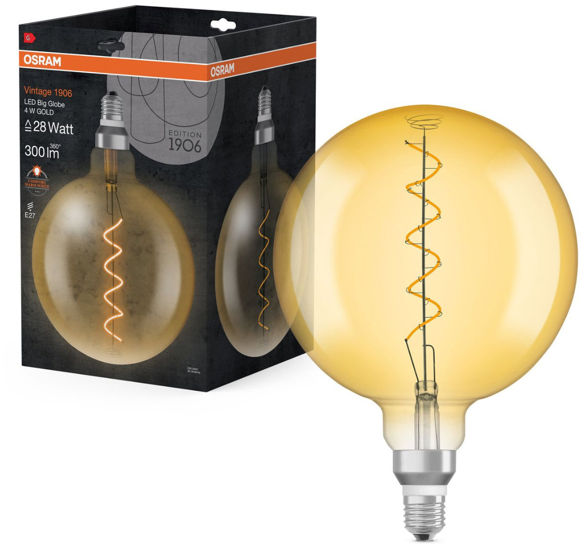 OSRAM retro LED žiarovka E27 4 W VINTAGE teplá biela