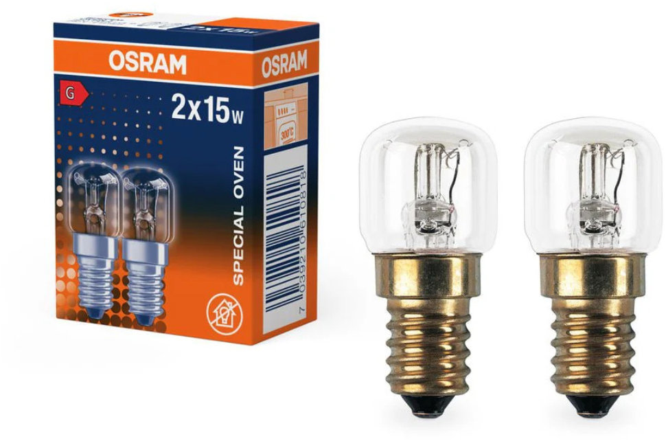 OSRAM 10X2, E14, 15 W, 300 °C, číra – balenie 2 ks