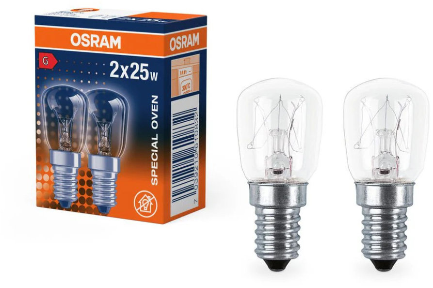 OSRAM SPC. T26/57, E14, 25 W, 300 °C, číra – balenie 2 ks