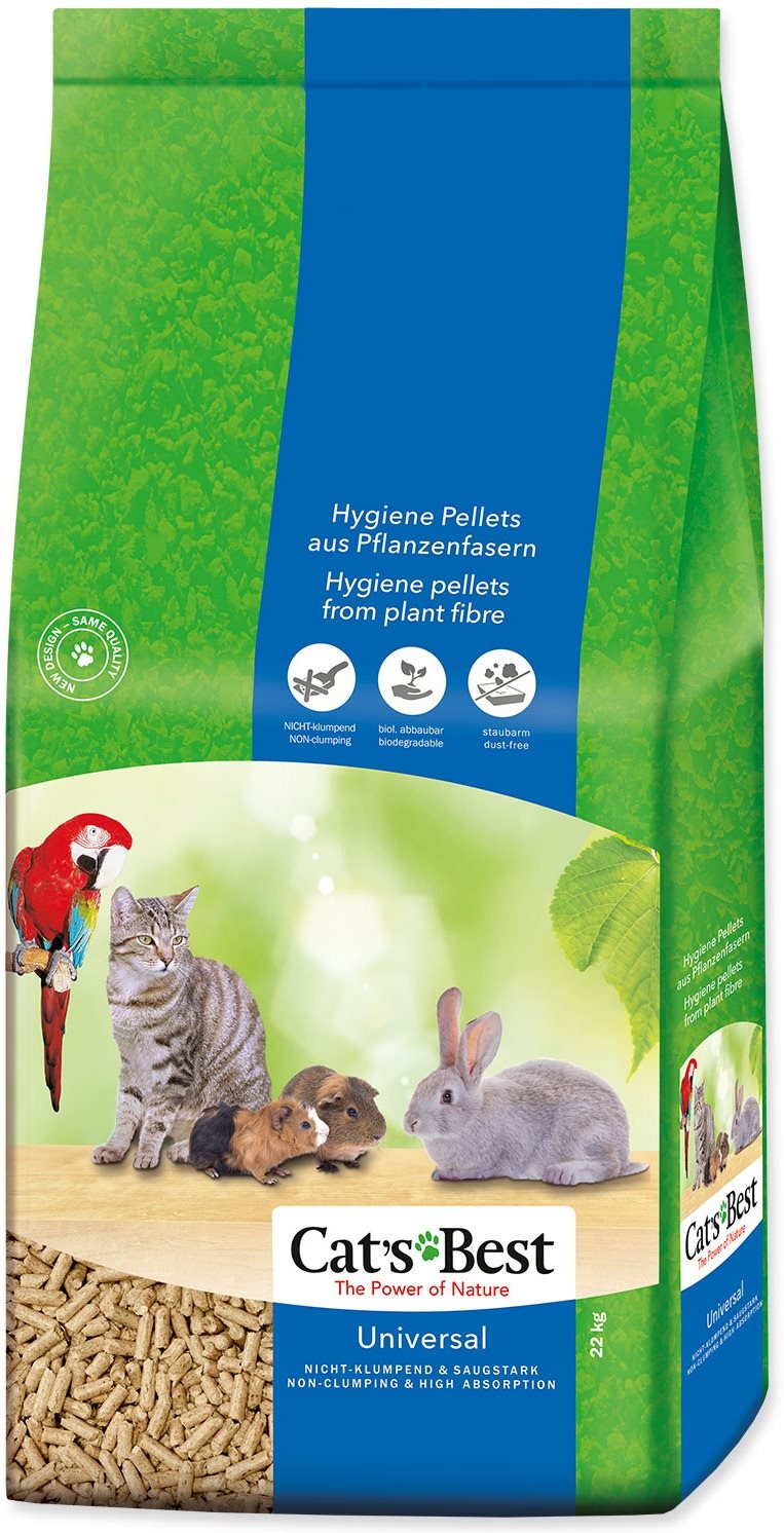 Roztrhnutý obal – Stelivo pre mačky Cat's Best Universal (viac ako 50 % bezchybného obsahu)