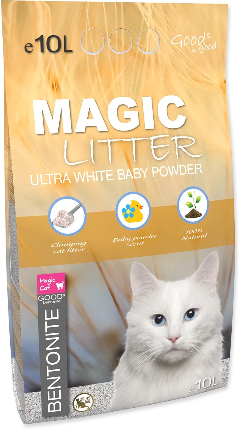 Roztrhnutý obal – MAGIC PEARLS Bentonite Ultra White Baby Powder (viac ako 50 % bezchybného obsahu)