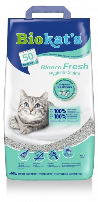 Roztrhnutý obal – Stelivo pre mačky Biokat´s Bianco Fresh Control (viac ako 50 % bezchybného obsahu)