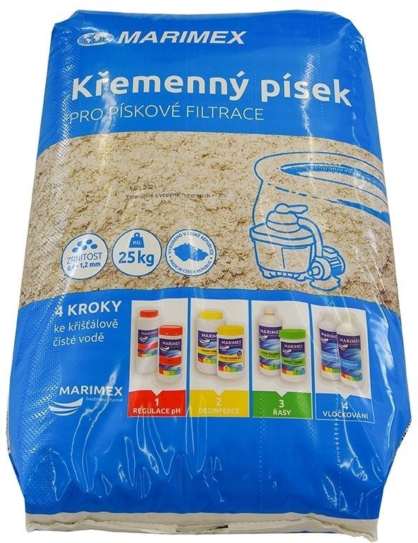 Roztrhnutý obal – Piesok do filtrácie MARIMEX (viac ako 50 % bezchybného obsahu)