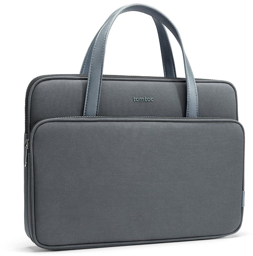 tomtoc Premium Briefcase – 14" MacBook Pro (2021), sivé