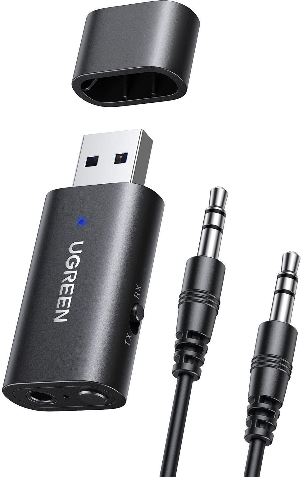 UGREEN USB 2.0 to 3.5 mm Bluetooth Transmitter/Receiver Adapter with Audio Cable