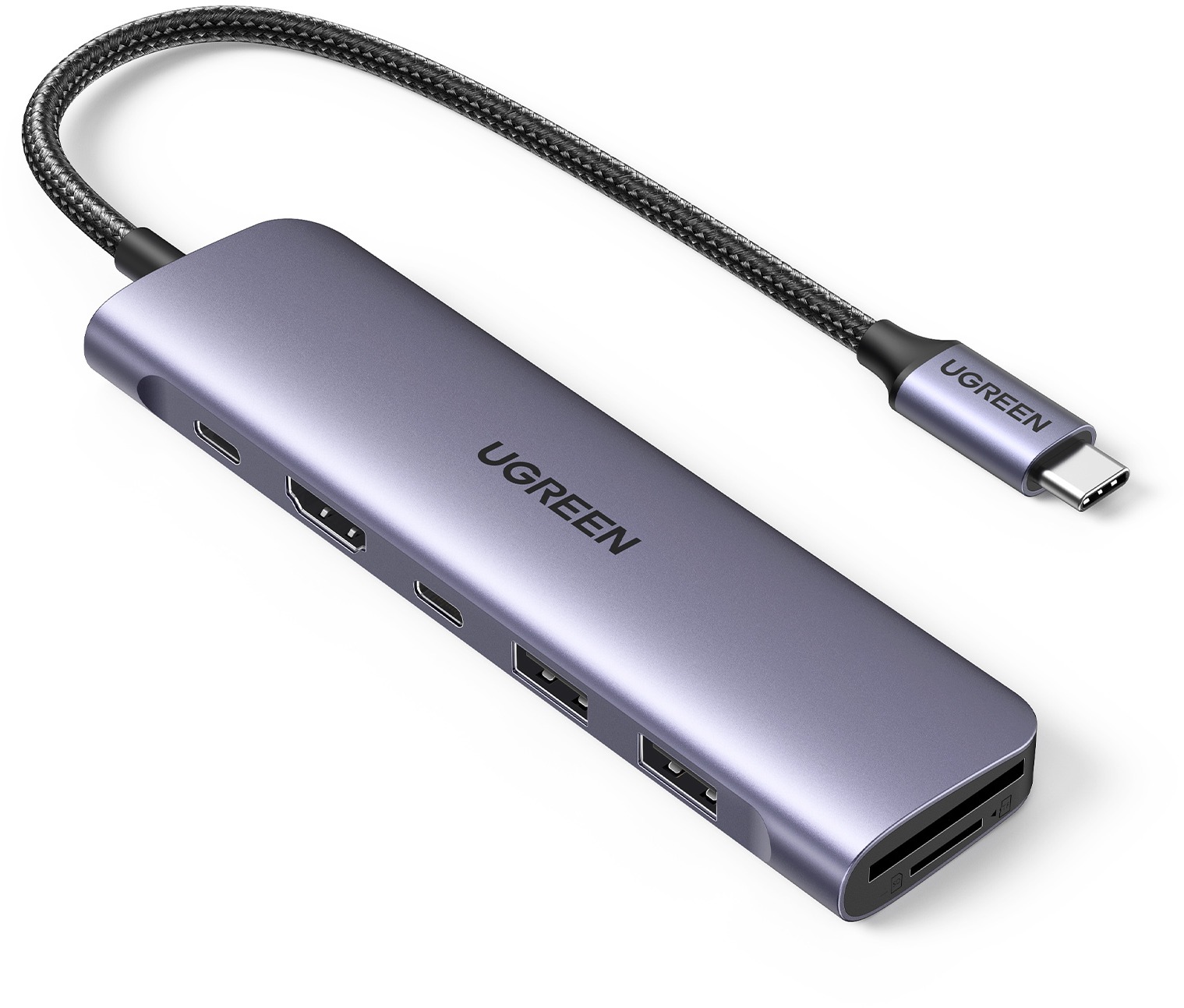 UGREEN 7-in-1 USB-C to HDMI/2× USB 3.0/USB-C/SD/TF/PD100 W