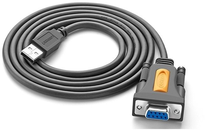 Ugreen USB 2.0 to RS-232 COM Port DB9 (F) Adaptér Cable Gray 1,5 m