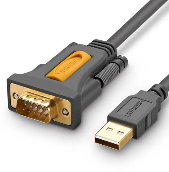 Ugreen USB 2.0 to RS-232 COM Port DB9 (M) Adaptér Cable Black 1,5 m