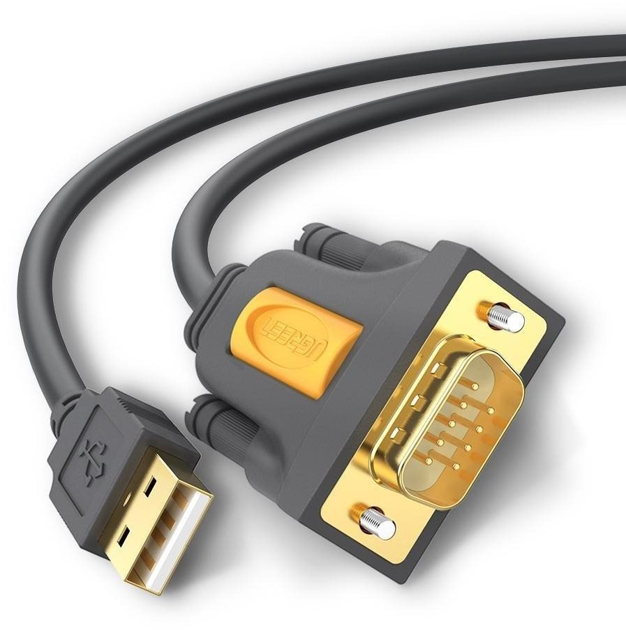 Ugreen USB 2.0 to RS-232 COM Port DB9 (M) Adaptér Cable Black 2 m