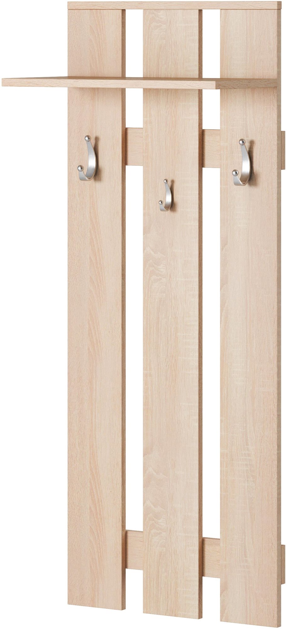 Vešiaková stena Nika v dekore dub sonoma, 49 × 121 cm