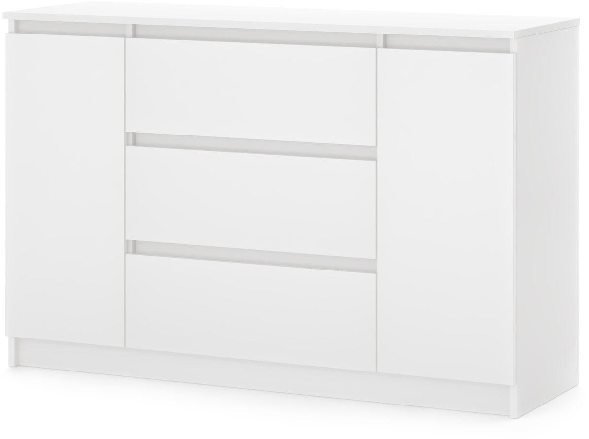 Komoda Simple biela matná 2D3S 120