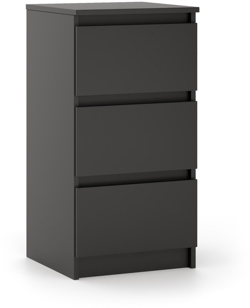 Nočný stolík čierny matný 3S 40