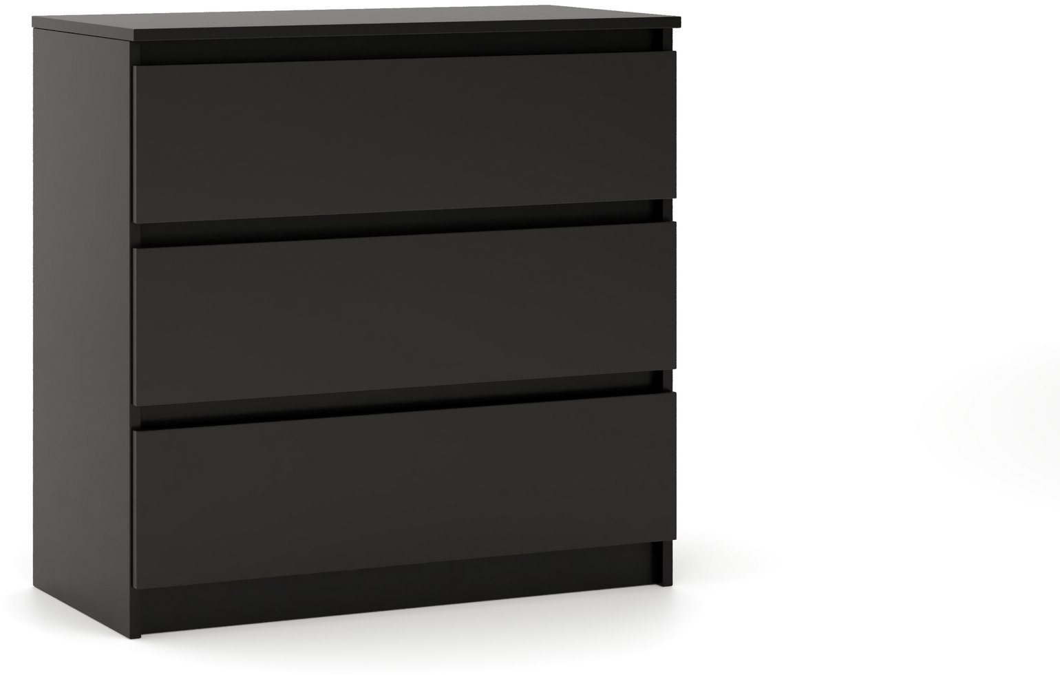 Komoda Simple čierna matná 3S 80