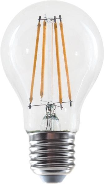 LED Filament žiarovka číra A60 6 W / 230 V / E27 / 2 700 K / 820 Lm / 360°