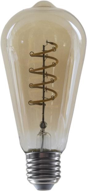 LED Spiral Filament žiarovka Amber ST64 4 W / 230 V / E27 / 1800K / 270Lm / 360° / Dim